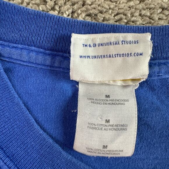 Spider Man Shirt Mens Medium Blue Red Short Sleeve Universal Studios Super Hero* - Picture 5 of 12